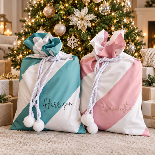 Personalised Striped Santa Sack