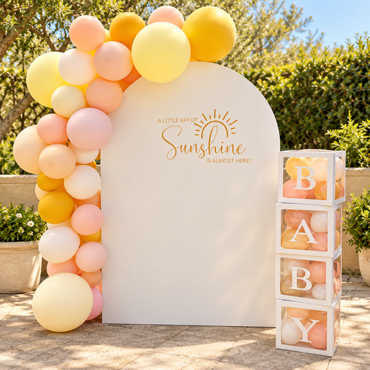 Little Ray of Sunshine Baby Shower Backdrop Sticker