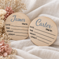 Personalised Hello World Birth Announcement Disc