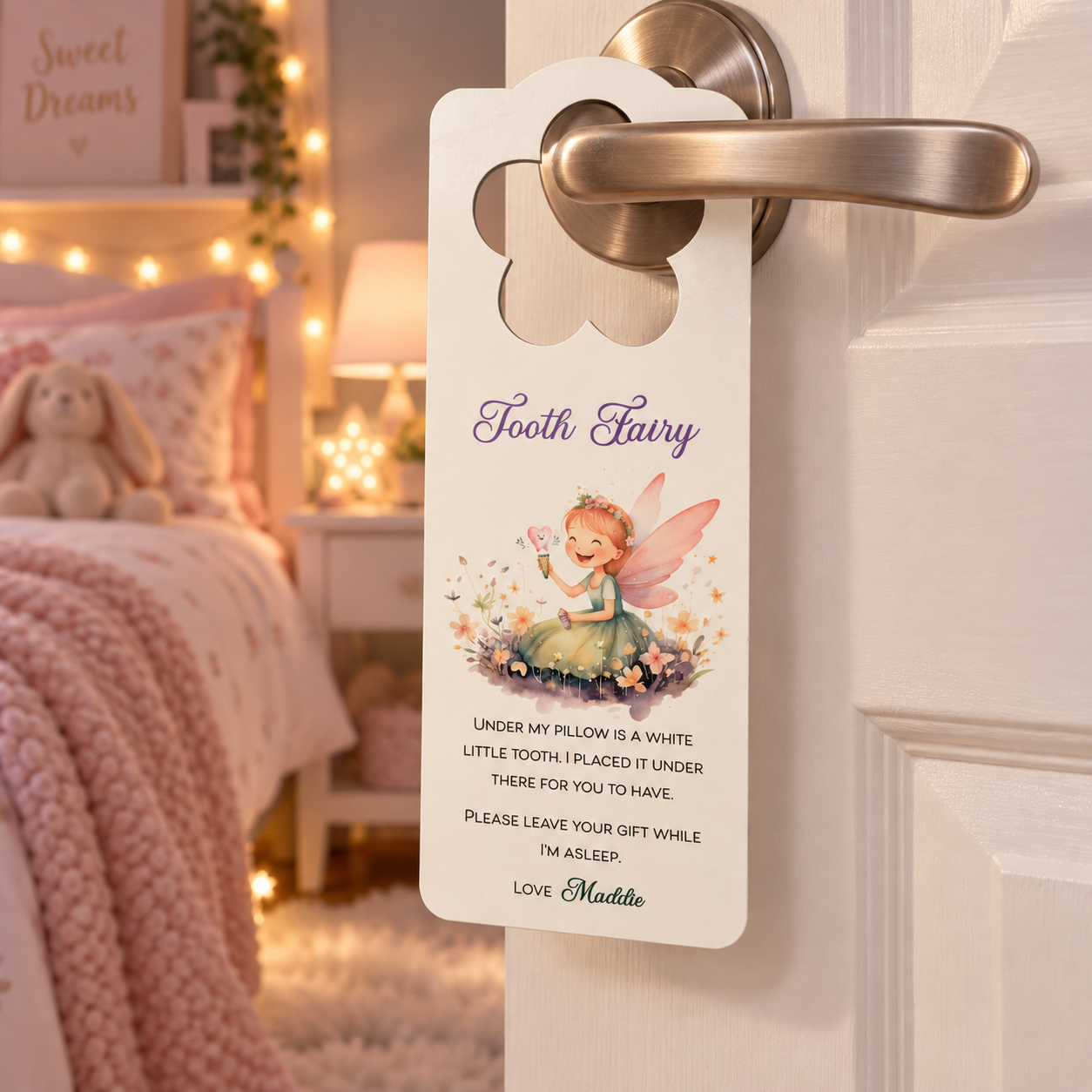 Personalised Tooth Fairy Door Hanger