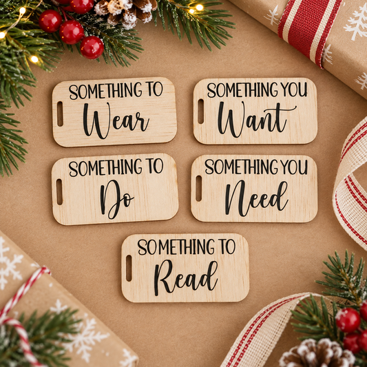 Something to Wear, Read, Want, Need & Do Christmas Gift Tags