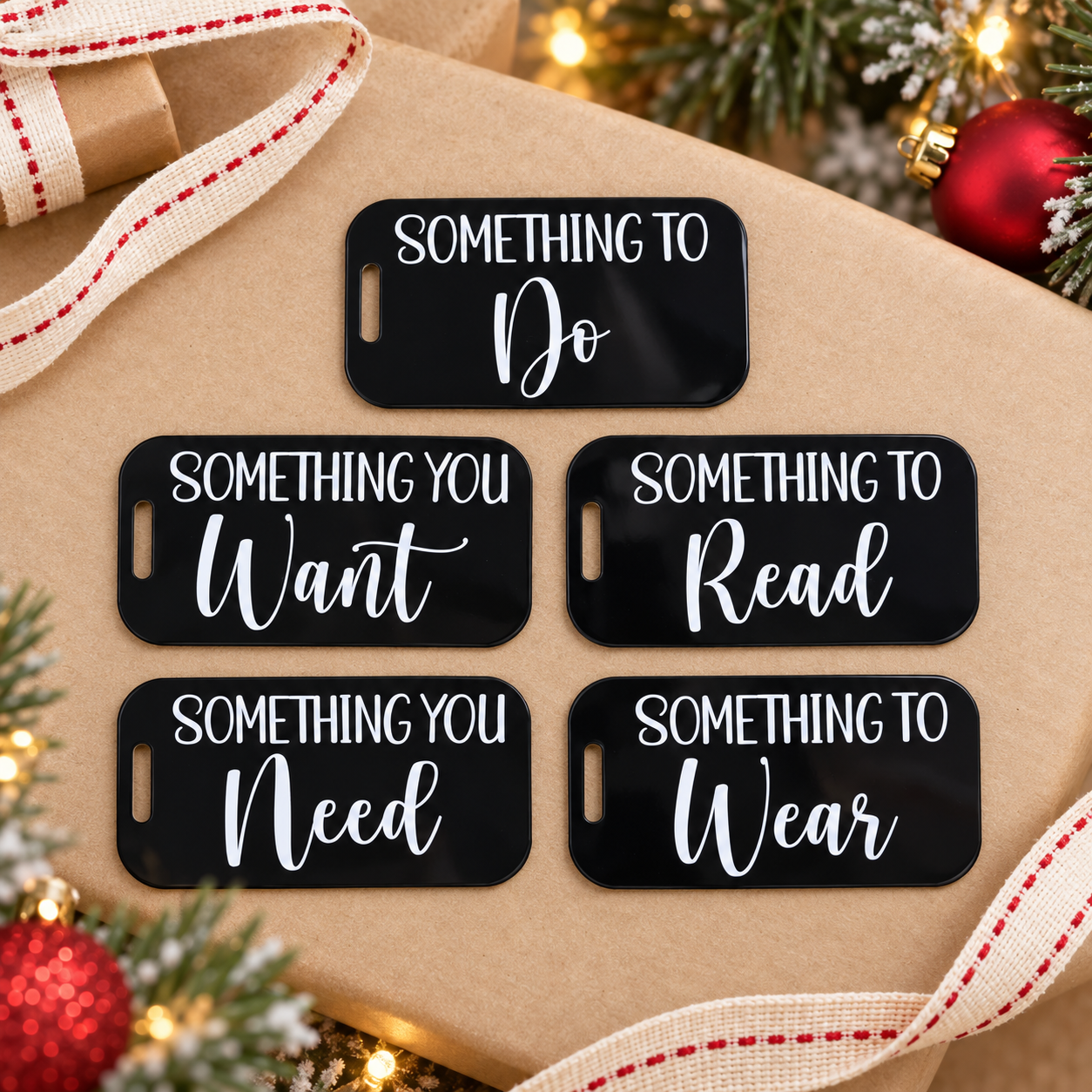 Something to Wear, Read, Want, Need & Do Christmas Gift Tags