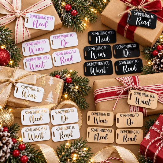 Something to Wear, Read, Want, Need & Do Christmas Gift Tags