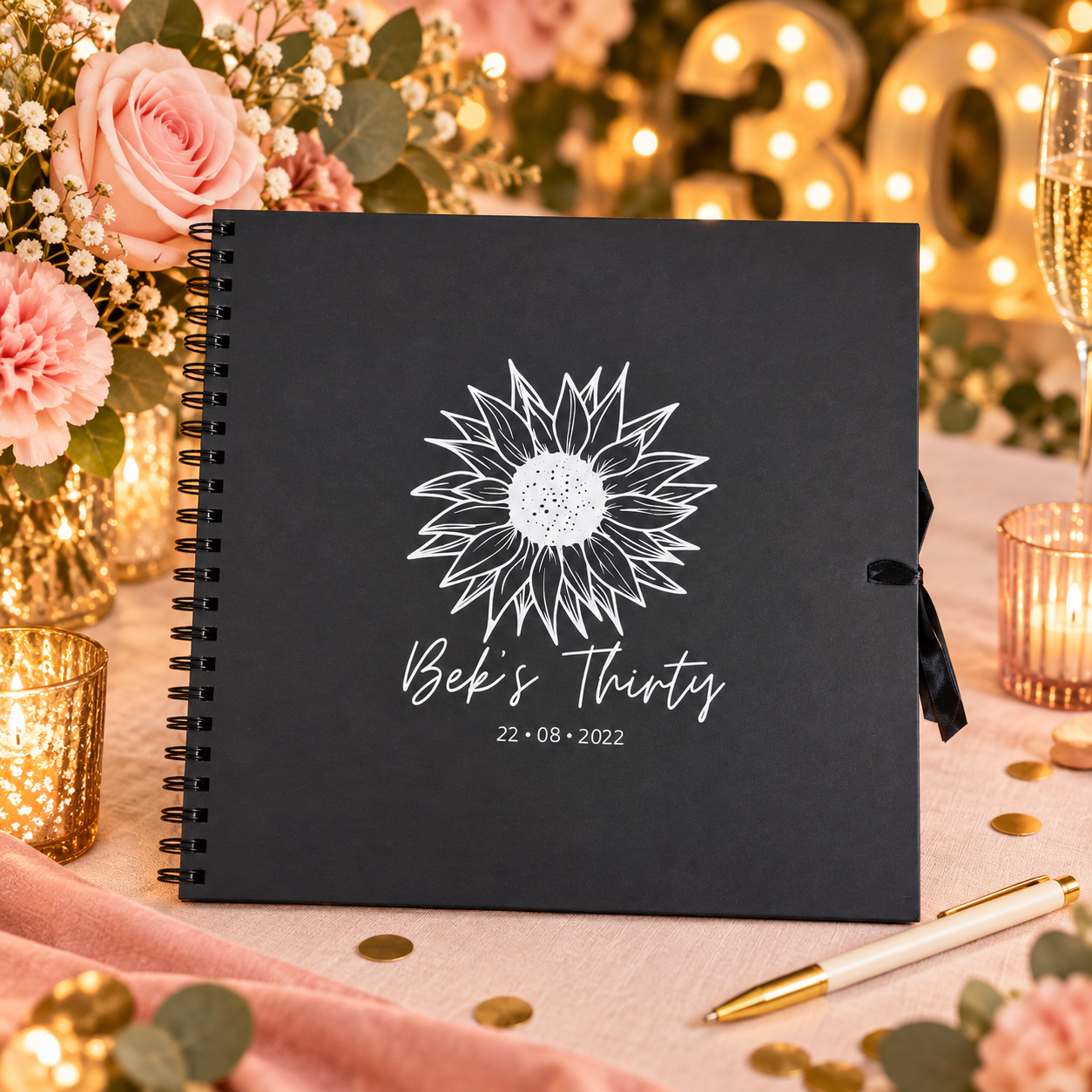 Personalised Sunflower Guest Book
