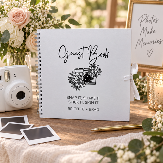 Personalised Wedding Guest Book – Camera Design
