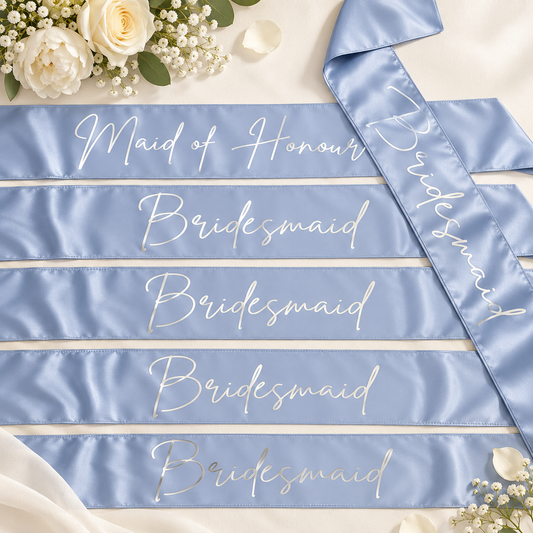 Personalised Bridal Party Satin Sash