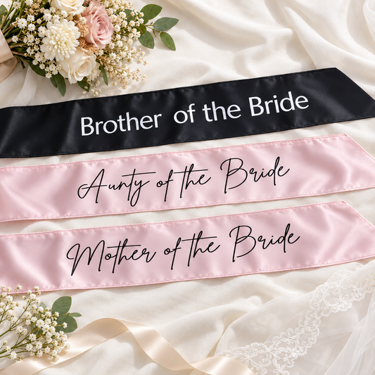 Personalised Bridal Party Satin Sash