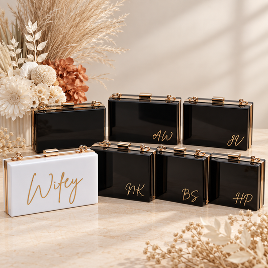 Personalised Acrylic Clutch Bag