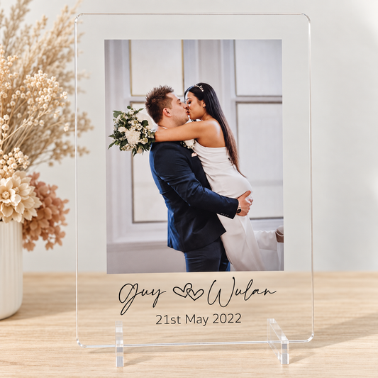 Personalised Anniversary Acrylic Photo Plaque