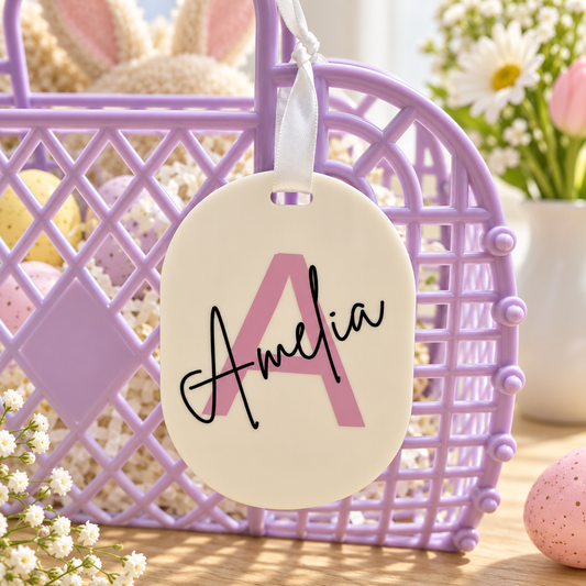 Personalised Initial Easter Bag Tag
