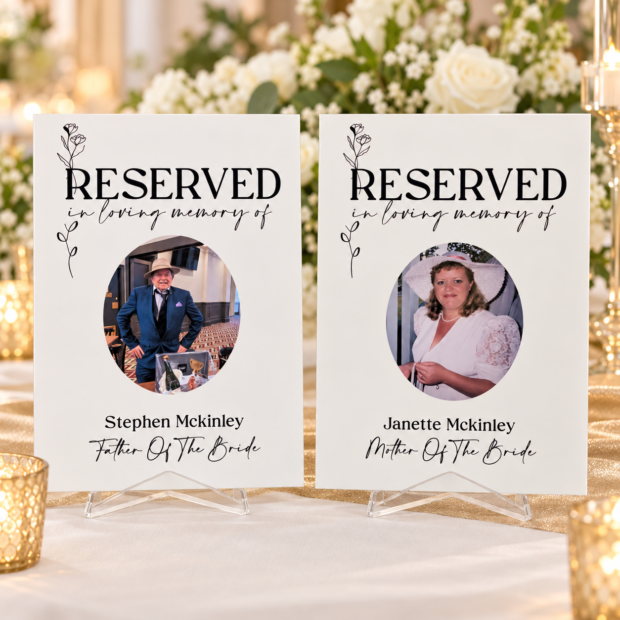 Personalised Reserved Seat Memorial Sign
