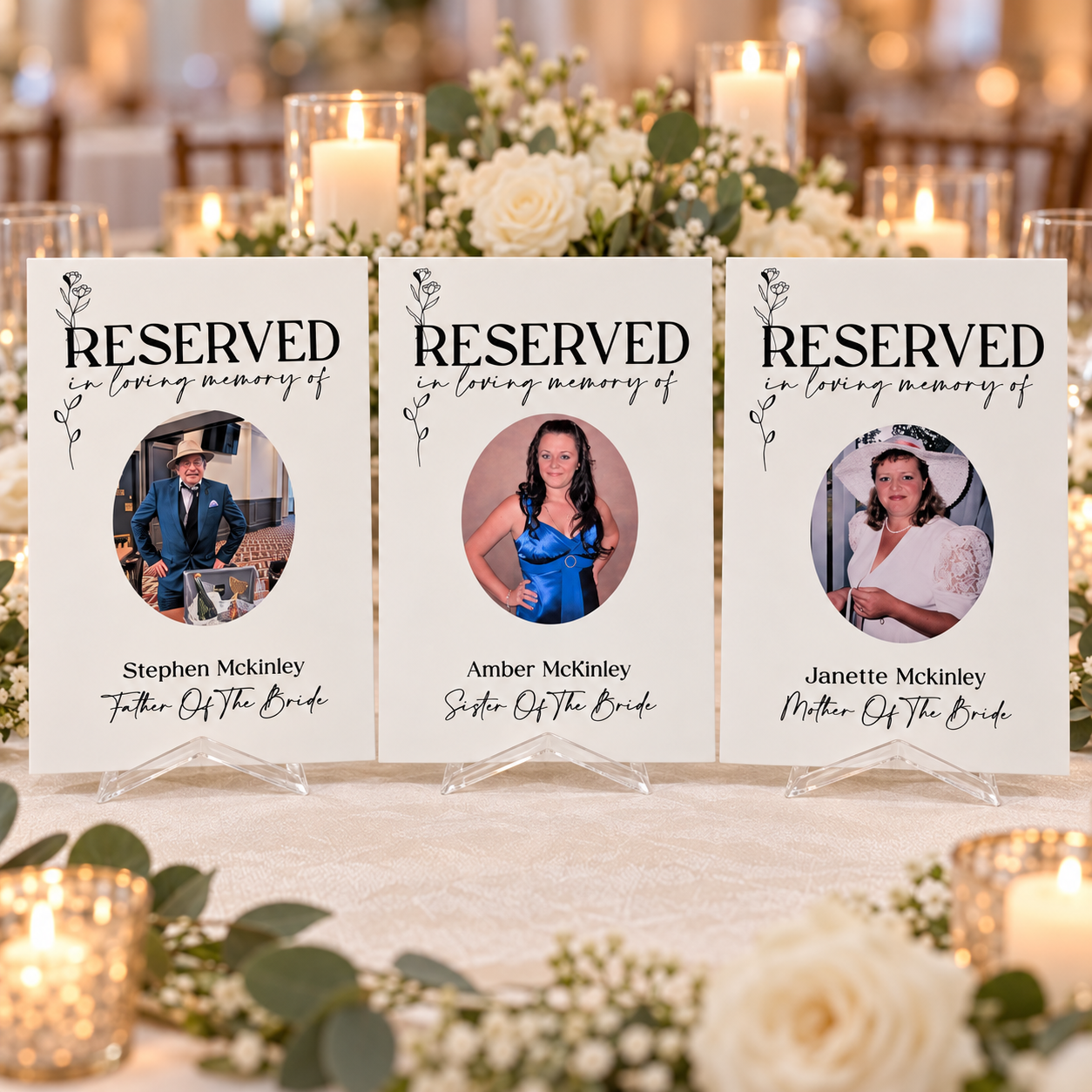 Personalised Reserved Seat Memorial Sign