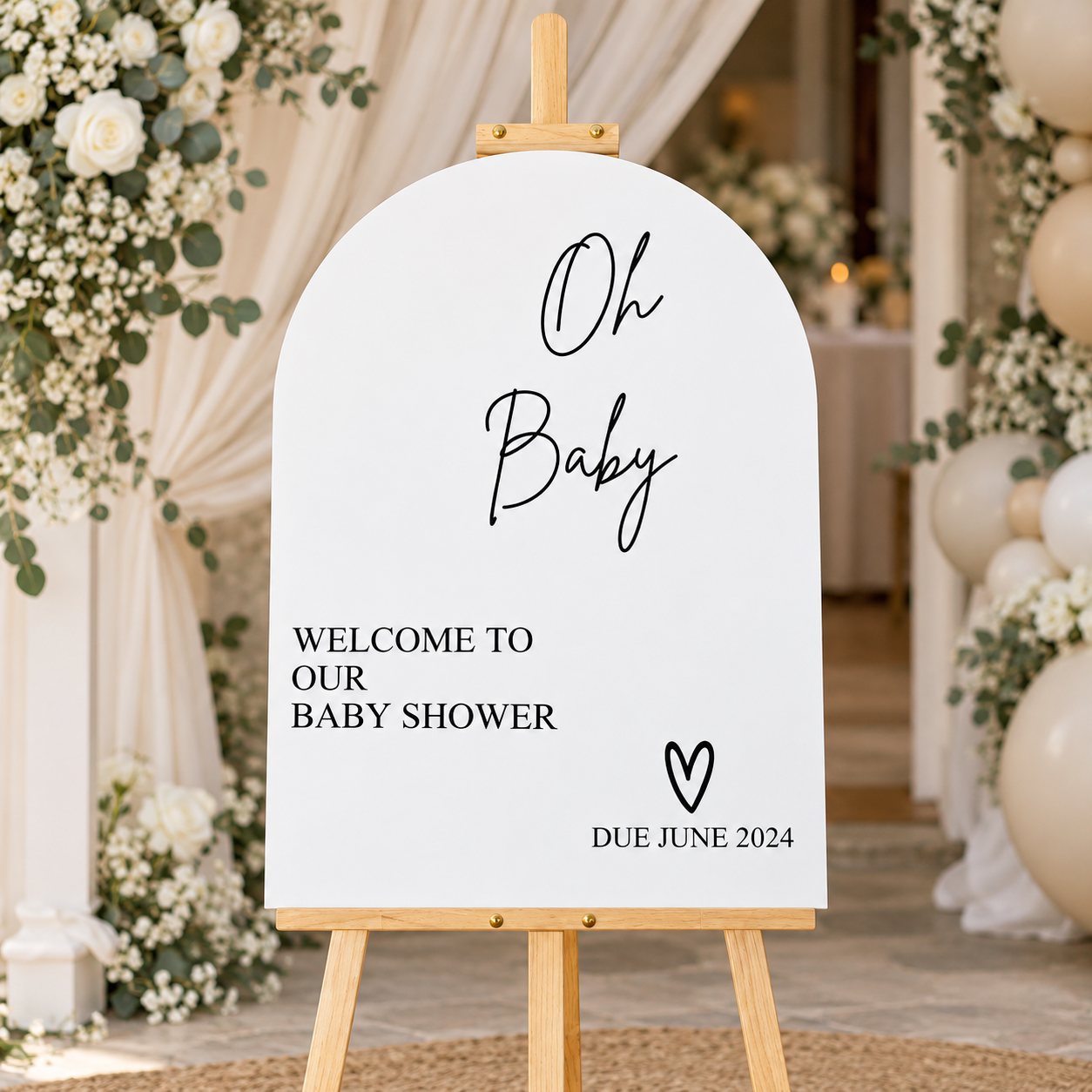 Oh Baby – Baby Shower Welcome Sign