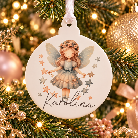 Personalised Fairy Christmas Bauble