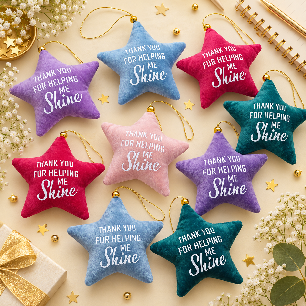 Personalised Velvet Star Decoration