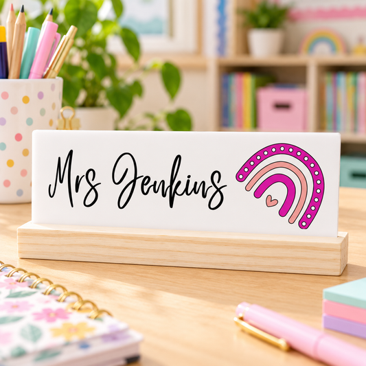 Personalised Teacher Desk Plaque