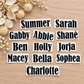 Personalised Name Stickers – Self Apply Vinyl Decals