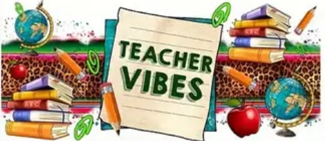 Teacher Vibes Glass Can with Lid and Straw