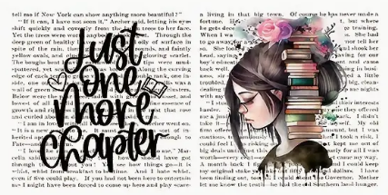 Just One More Chapter Glass Can with Lid and Straw