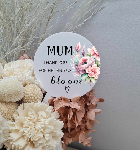 Thank you for Helping me Bloom Plant Stake