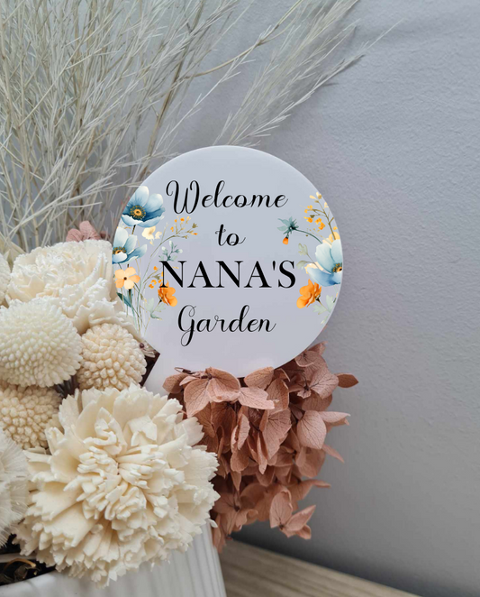 Welcome to Nana's Garden Plant Stake