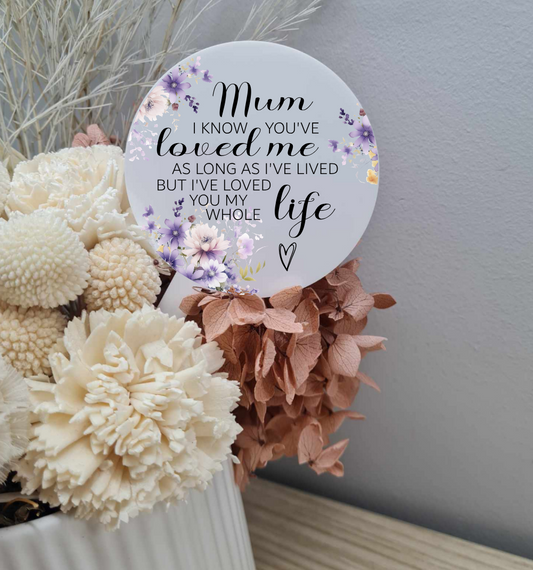 You've Loved me Plant Stake