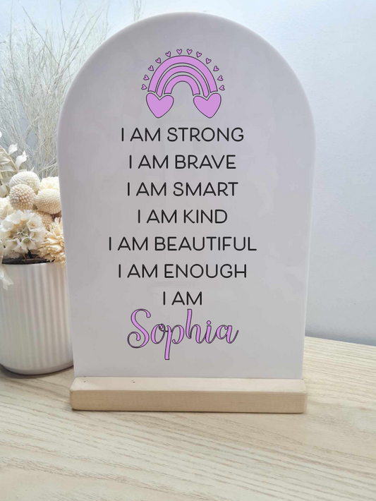 Affirmation Plaque - Rainbow