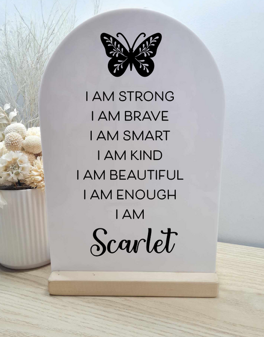 Affirmation Plaque - Butterfly