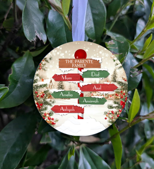 Christmas Bauble - North Pole Sign