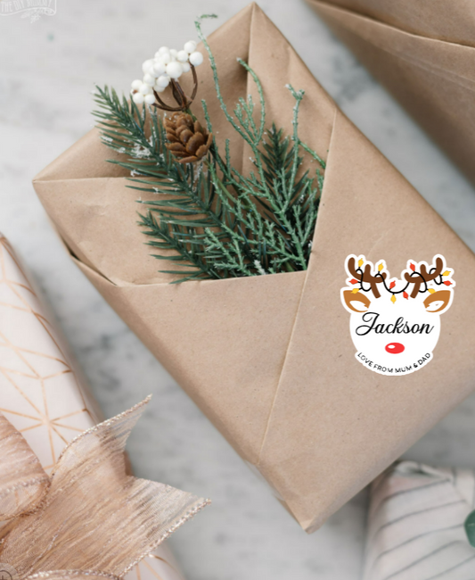 Christmas Rudolph Lights Stickers 20pk