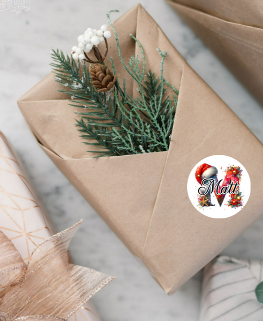 Christmas Hat Letter Stickers 24pk