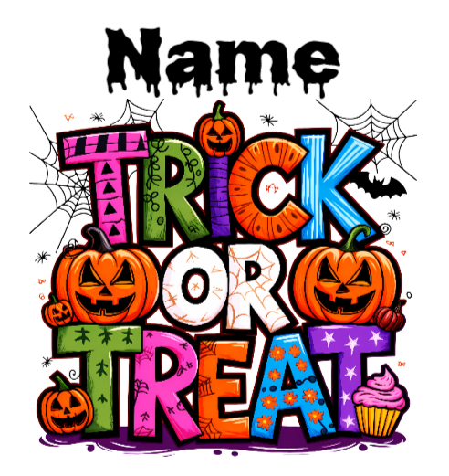 Personalised Halloween Trick or Treat Tote Bag