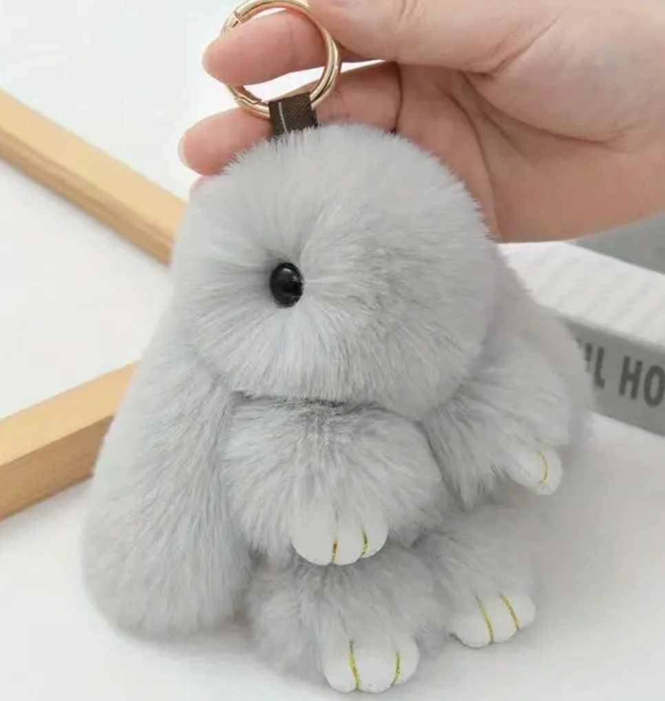Fluffy Bunny Keyrings
