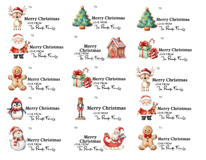 Personalised Christmas Stickers