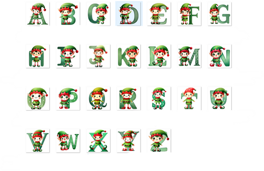 Christmas Elf Letter Stickers 24pk