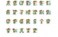 Christmas Elf Letter Stickers 24pk