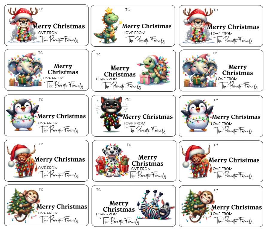 Personalised Christmas Stickers