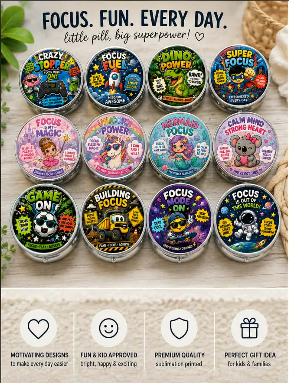 Kids Fun Medication Pill Container