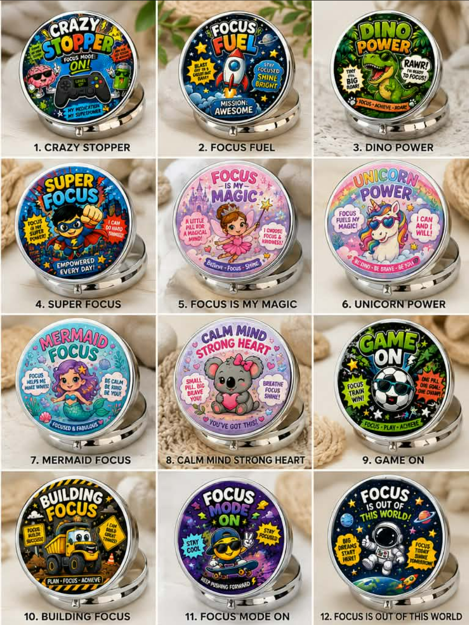 Kids Fun Medication Pill Container