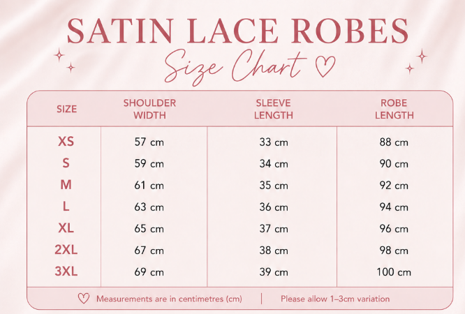 Personalised Satin Lace Robe