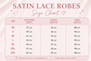 Personalised Satin Lace Robe
