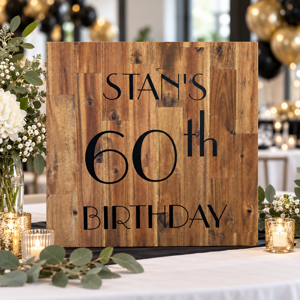 Personalised Milestone Birthday Timber Sign – 60cm