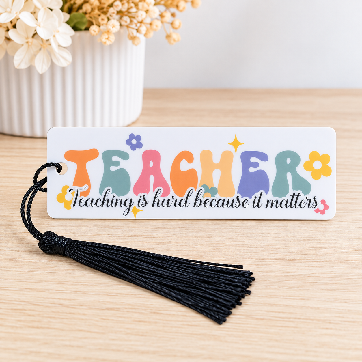 Teaching Is Hard Because It Matters Aluminium Bookmark
