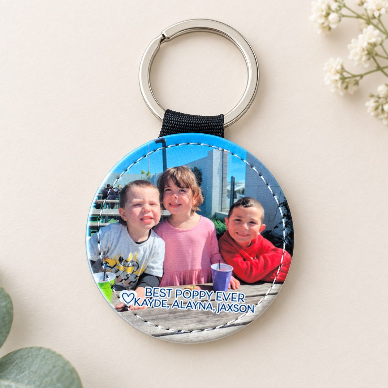 Personalised Best Ever Photo Keychain