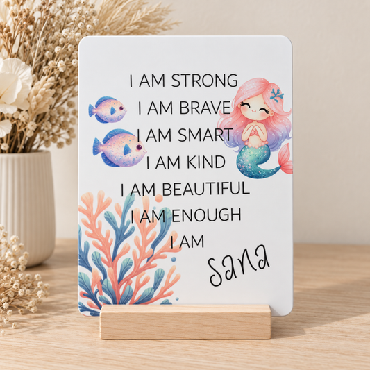 Personalised Under the Sea Affirmation Plaque