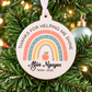 Personalised Helping Me Shine Teacher Christmas Bauble