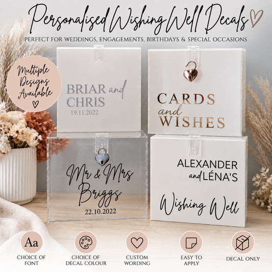 Personalised Wishing Well Decals – Decal Only