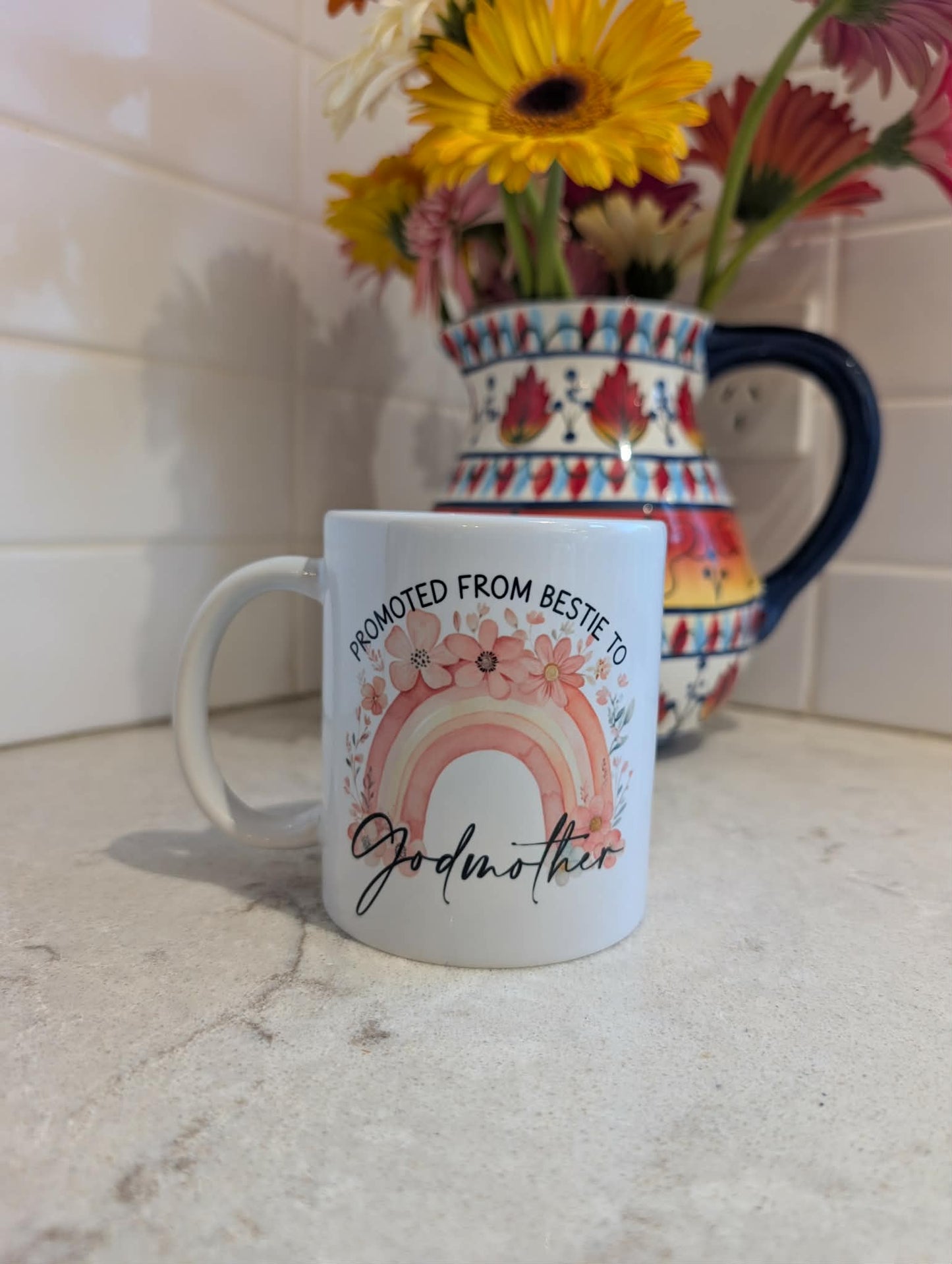 Promoted from Bestie to Godmother Mug