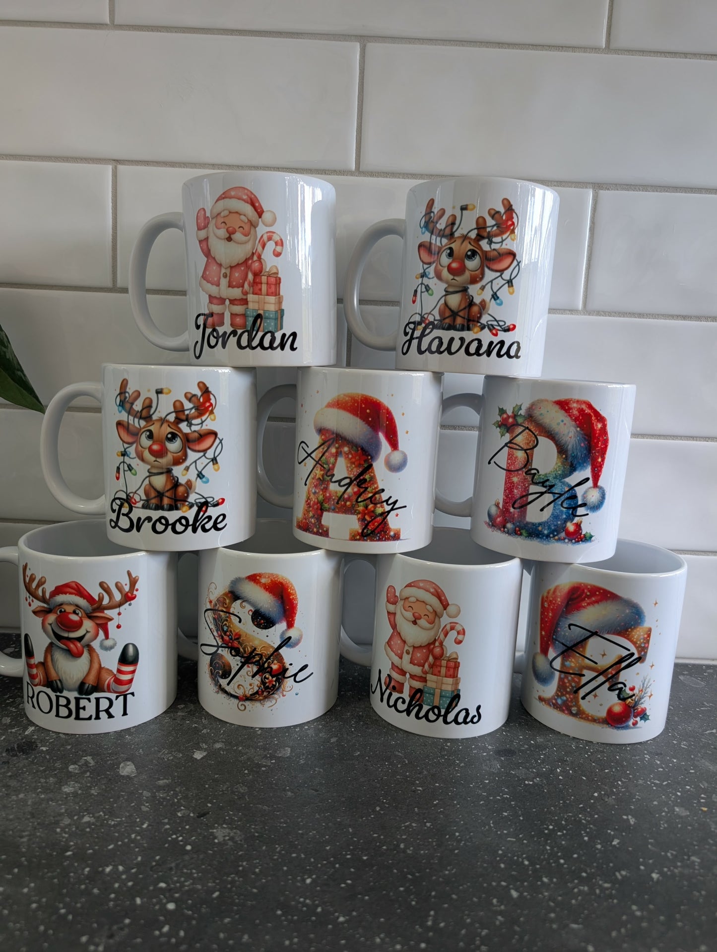 Hat Letter Christmas Mug