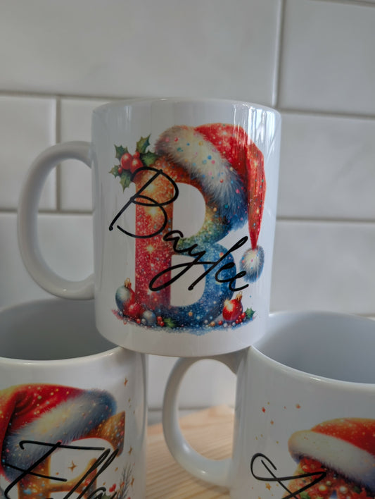 Hat Letter Christmas Mug